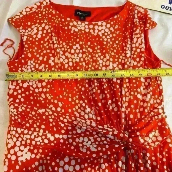 RN Studio by Ronnie Nicole Orange/White Summer Dress (Size XL) - Picture 6 of 12